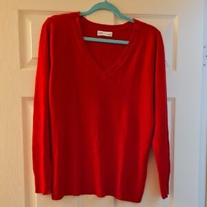 Croft & Barrow Vibrant Red V-Neck Sweater